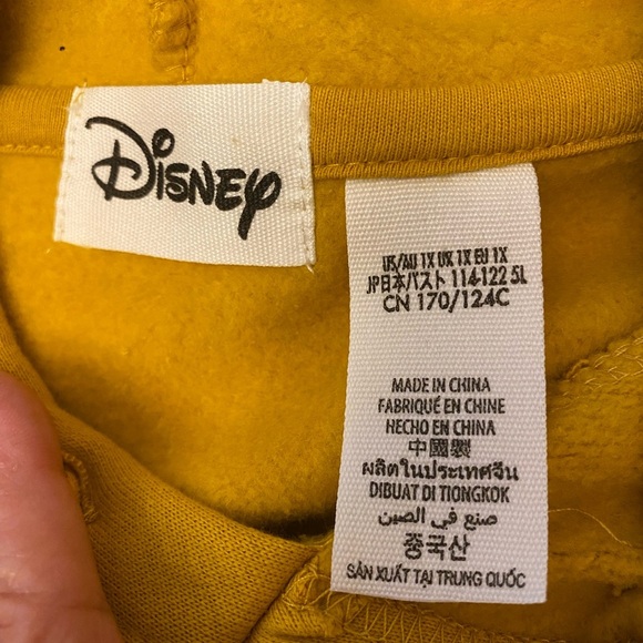 DISNEY Bambi Golden Yellow Women’s Cropped Hoodie with Colorful Patch Design, 1X - Picture 5 of 7